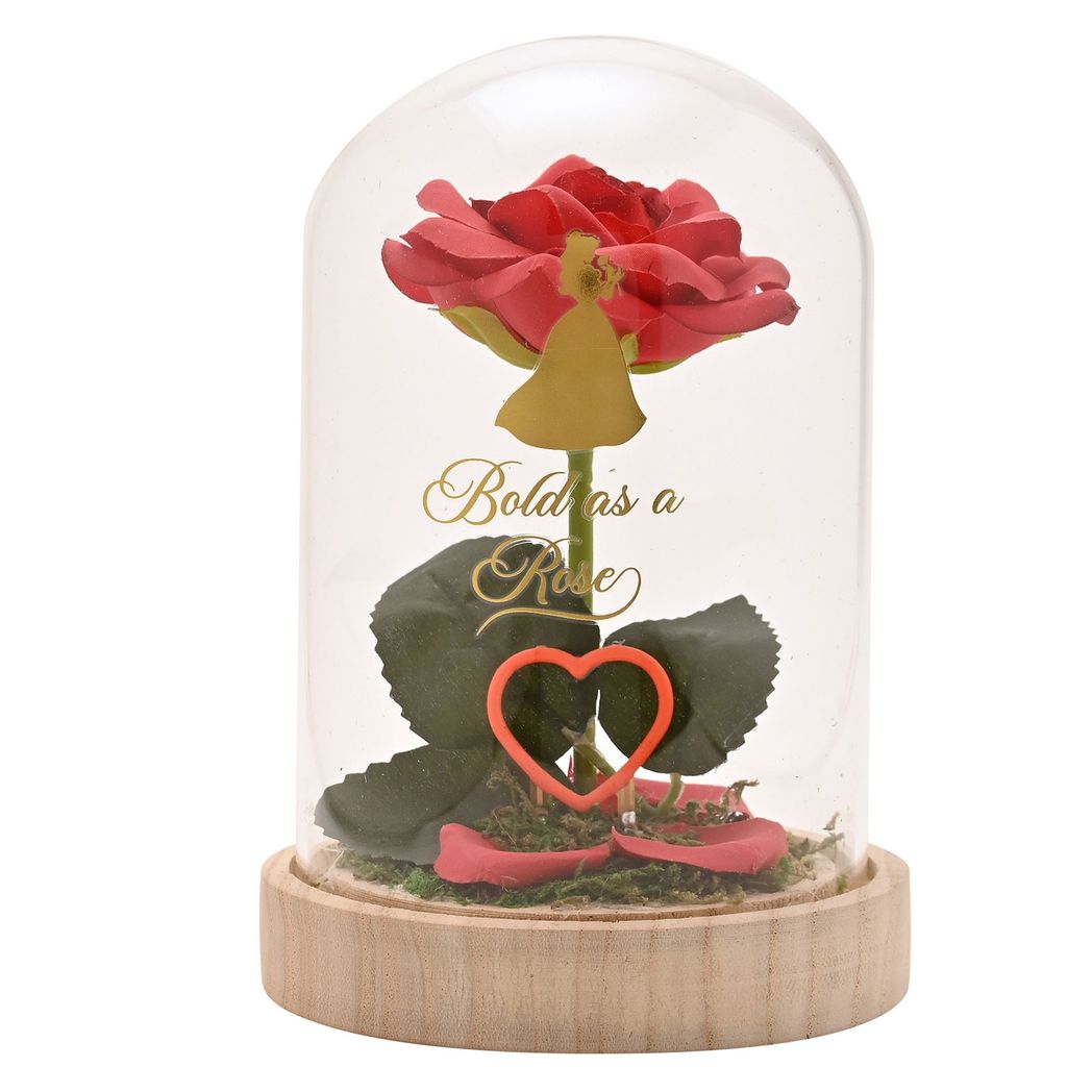 Disney Pastel Princess Florals In A Cloche With Neon Light - Belle
