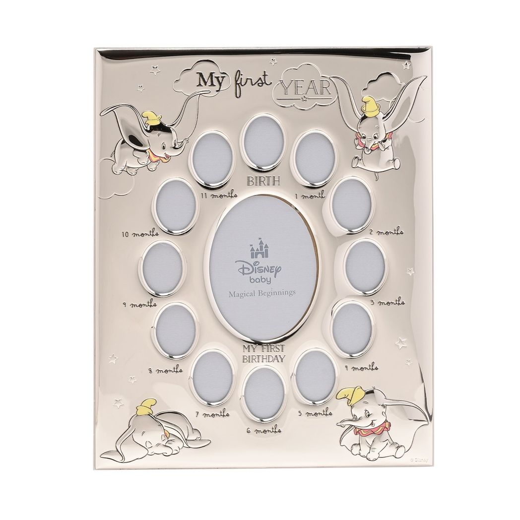 Disney Silver Dumbo Multi Aperture Photo Frame - Made In Italy