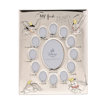 Disney Silver Dumbo Multi Aperture Photo Frame - Made In Italy