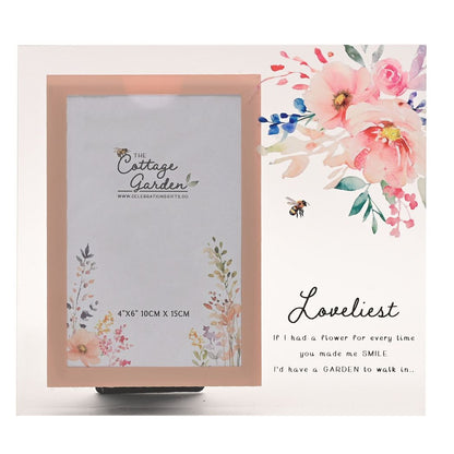 Gifts For Her - Floral Glass Photo Frame - Loveliest