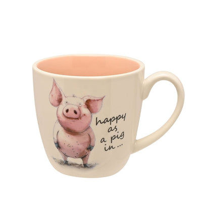 The Funny Farm Mug - "Happy as a Pig in..."