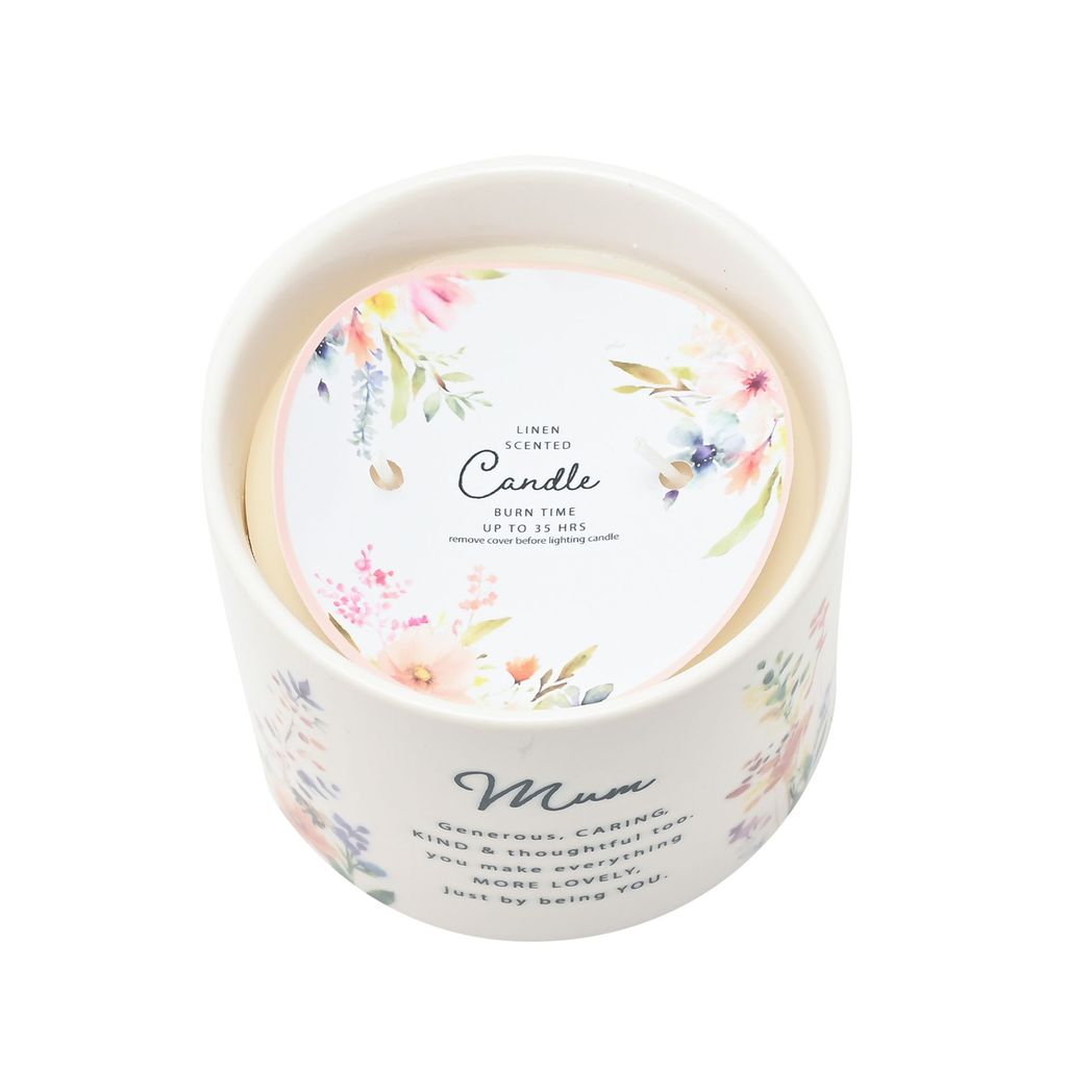 Mum Gifts - Garden 2 Wick Ceramic Candle - Mum