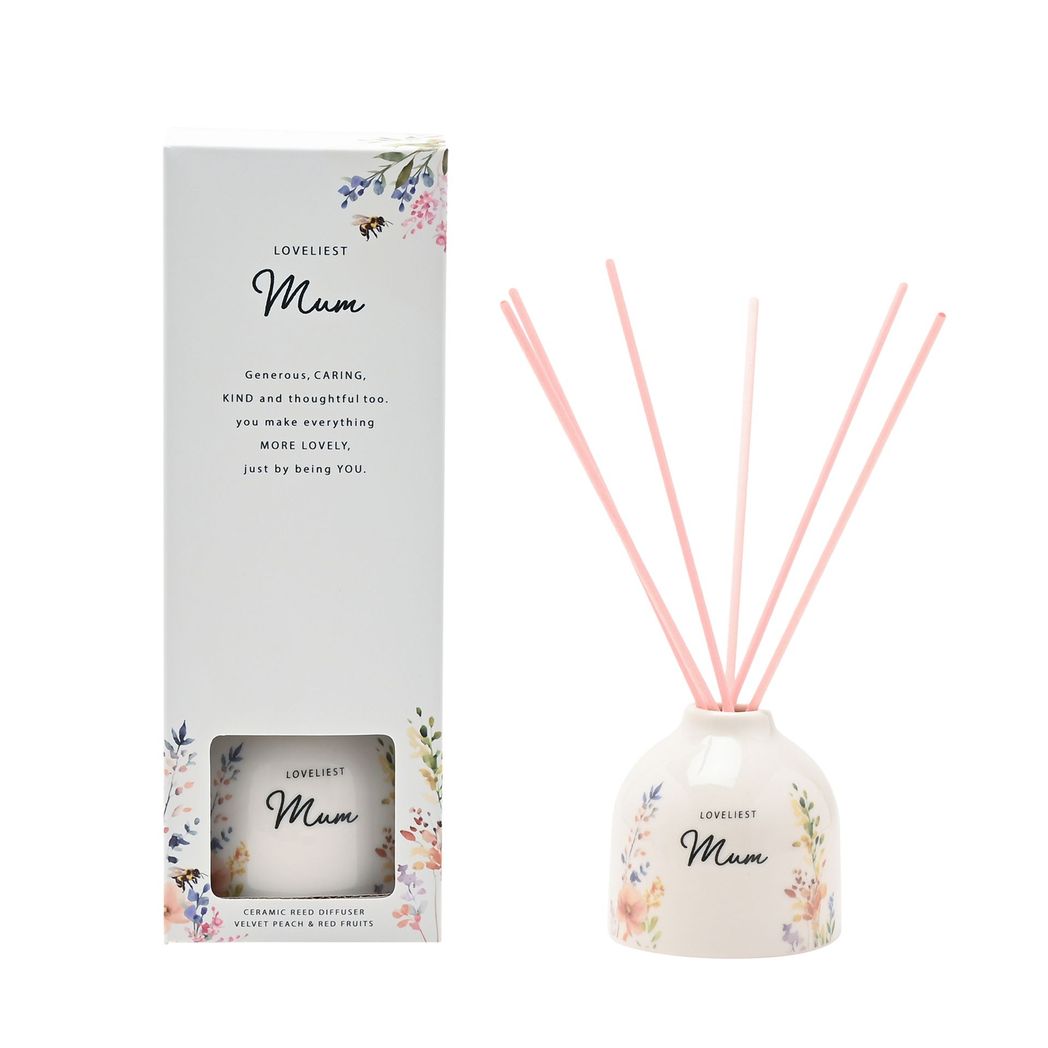 Mum Gifts - Floral Garden Ceramic Reed Diffuser - Mum