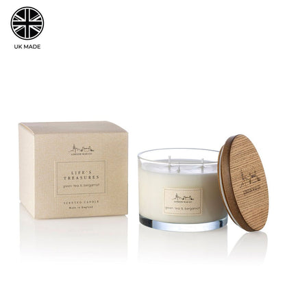 Green Tea & Bergamot Lidded Candle 368g