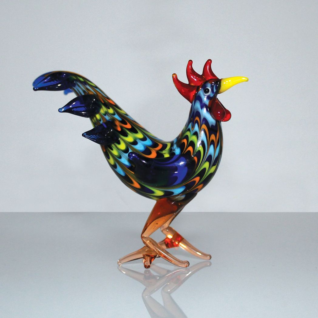 Miniature Glass Figurine - Cockerel
