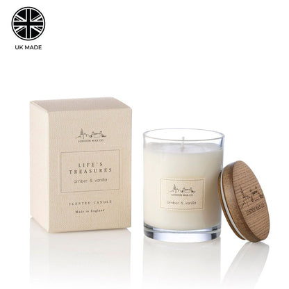 Amber & Vanilla Lidded Candle 226g