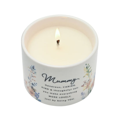 Gifts For Mum - Floral Ceramic Candle 100g - Mummy