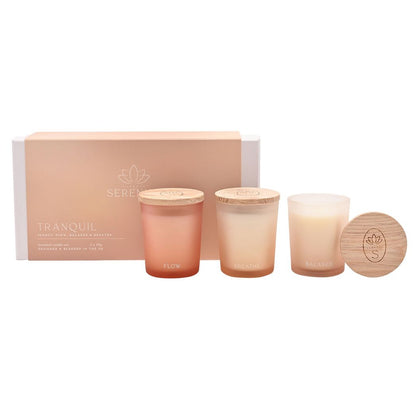 Set of 3 Votive Candles - Flow, Balance & Breathe