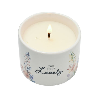 Gifts For Women - Floral Ceramic Candle 100g - Lovely