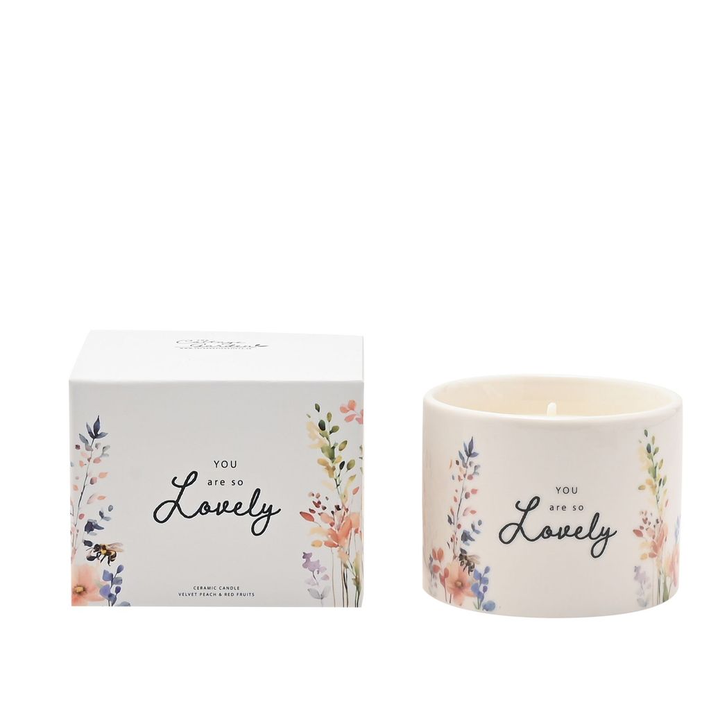 Gifts For Women - Floral Ceramic Candle 100g - Lovely