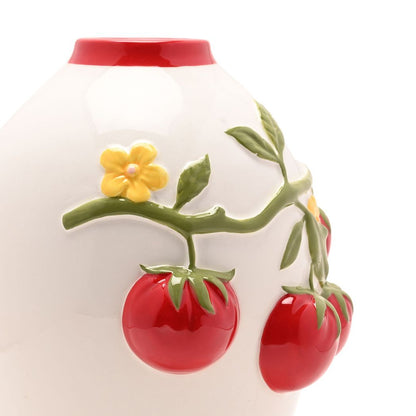 Handpainted Embossed Tomato Vase - Large