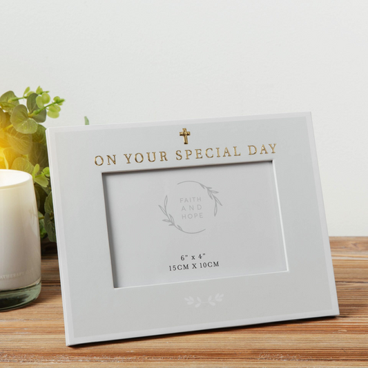 Christening Photo Frame Frame 6" x 4"