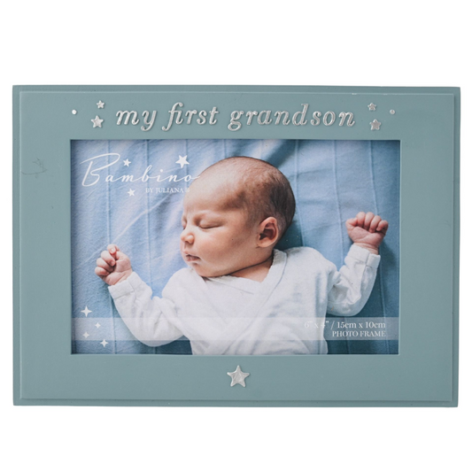 Granddad Gift - 'My First Grandson' Photo Frame 6" x 4"