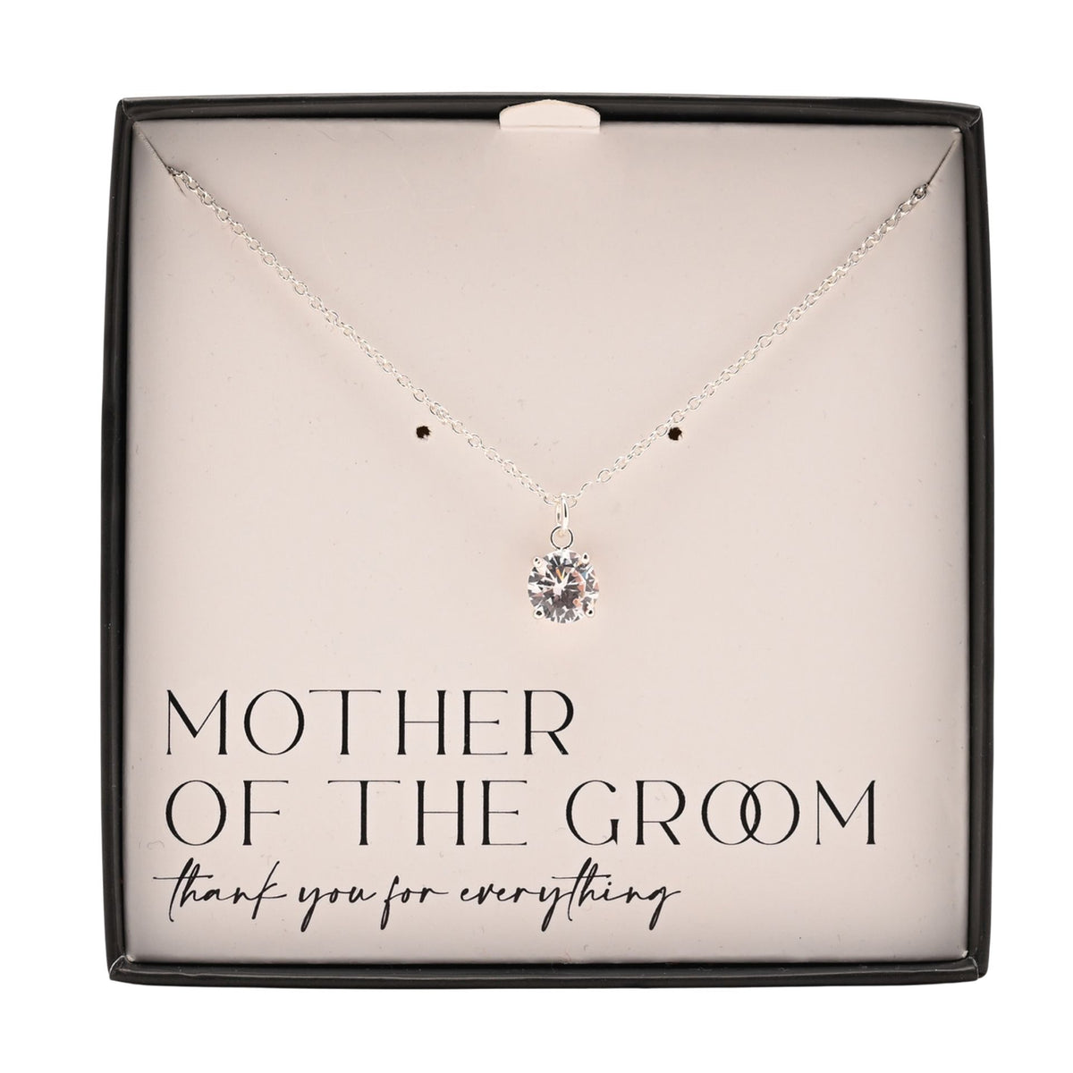 Amore Silver Plated Necklace Crystal Pendant - Mother Of The Groom