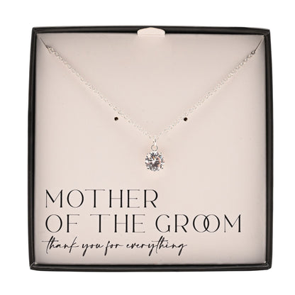 Amore Silver Plated Necklace Crystal Pendant - Mother Of The Groom
