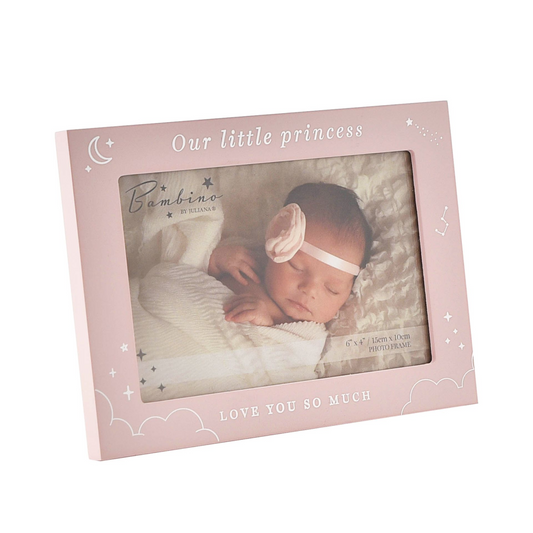 Baby Girl Photo Frame Wooden "Little Princess" 6x4