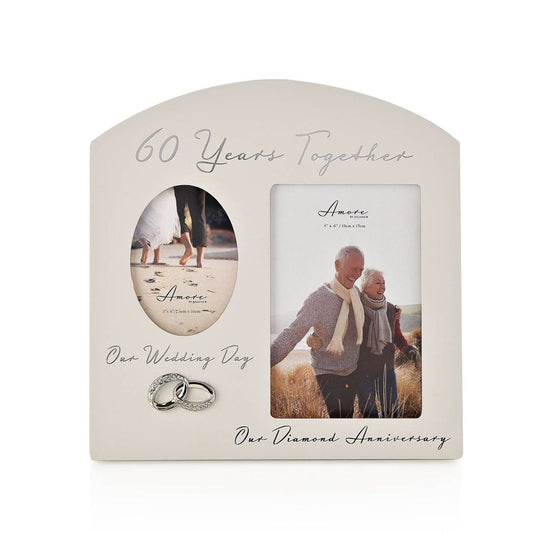 60th Anniversary Gift - Double Photo Frame