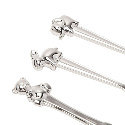 Bambino Silverplated 3pc Cutlery Set with Animal Icons