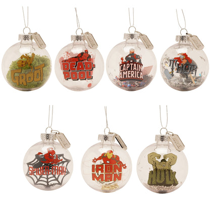 Marvel The Avengers Set of 7 Filled Christmas Baubles