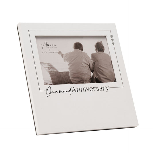 Diamond Anniversary Gift Photo Frame - 6" x 4"