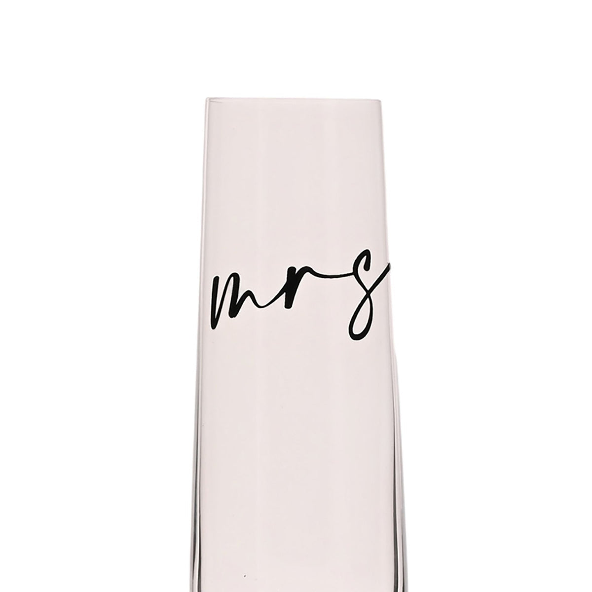 Amore Champagne Flute Black Words - Mrs