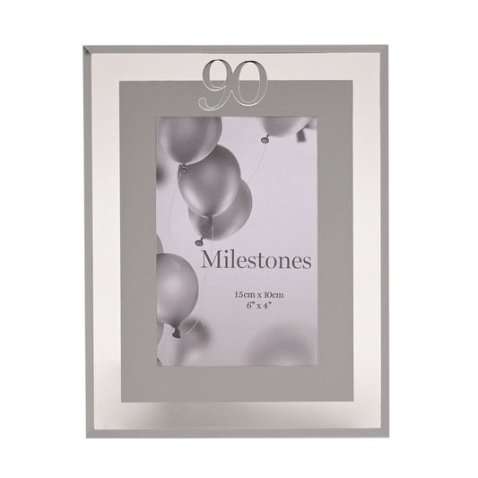 90th Birthday Gift - Milestones Photo Frame 4" x 6" - 90