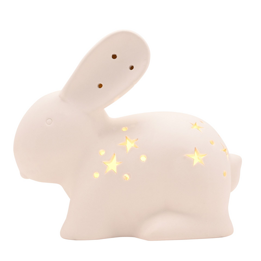 Baby Gift Nursery Room Ceramic Bunny Nightlight