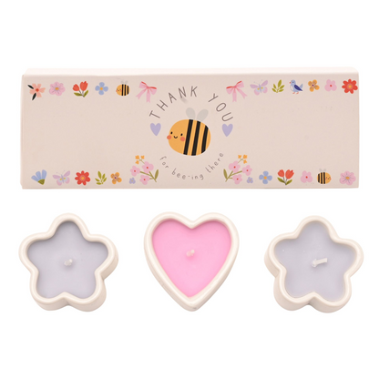 Love Life Set Of 3 Mini Candles - Thank You