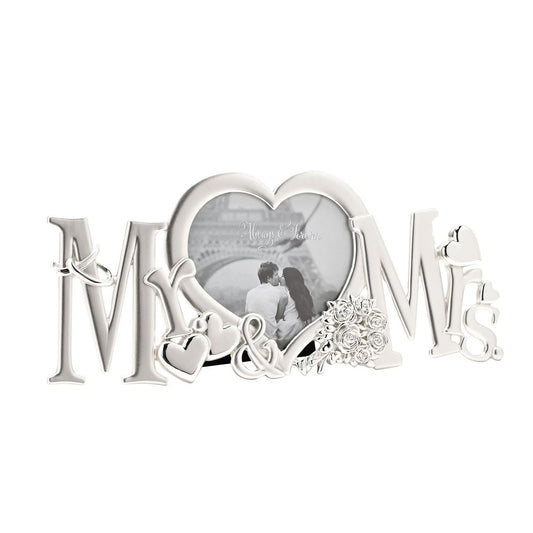 Mr & Mrs Silver Plated Frame Wedding Gift