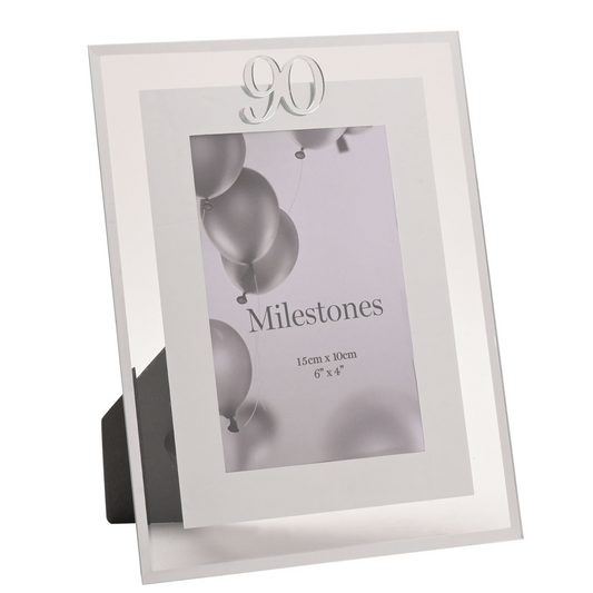 90th Birthday Gift - Milestones Photo Frame 4" x 6" - 90