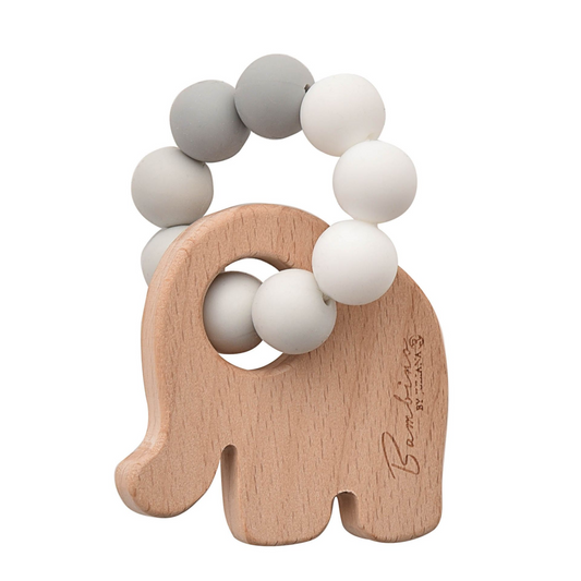 Elephant Baby Teething Toy Grey