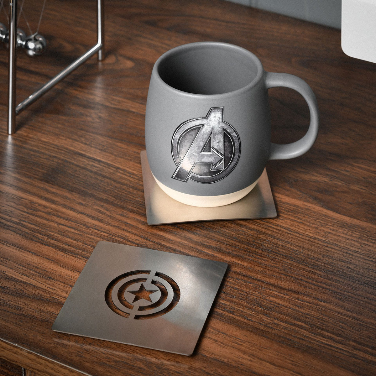 Marvel The Avengers Set Of 4 Silver Metal Coasters