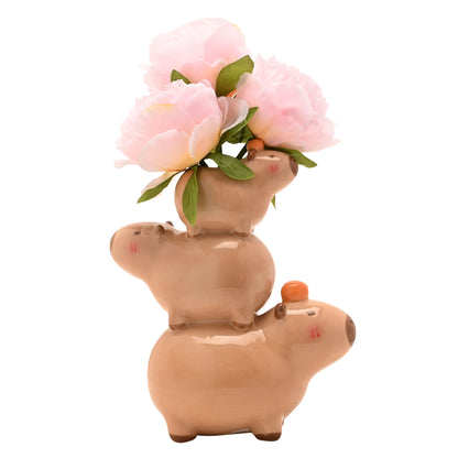 Capybara Stack Flower Vase
