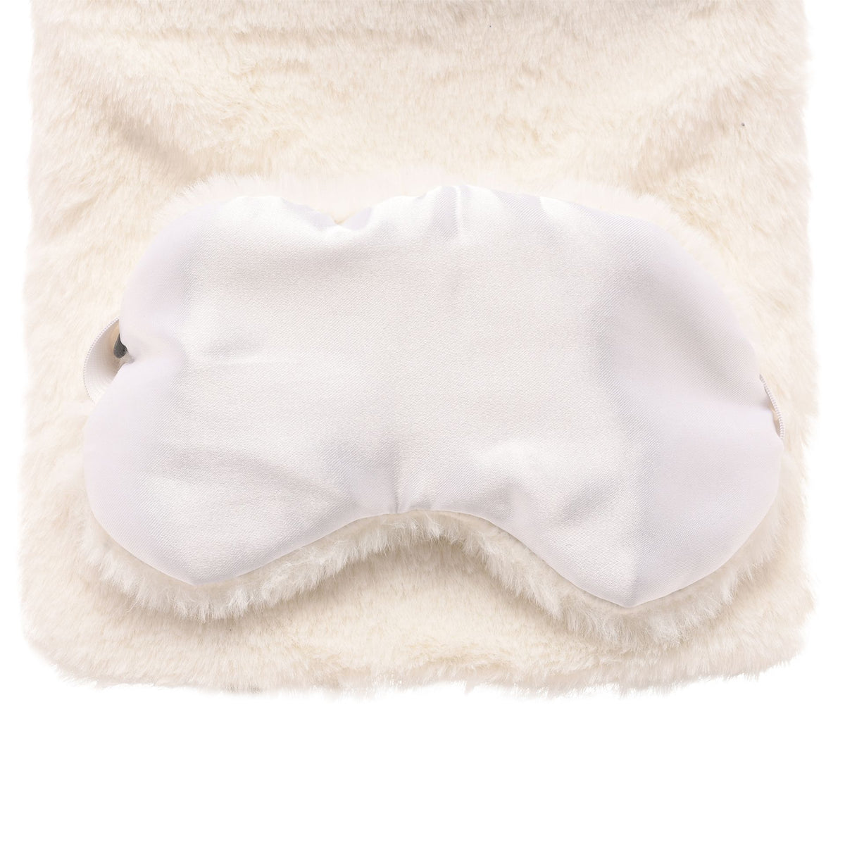 Snug Hot Water Bottle & Eye Mask Set - White
