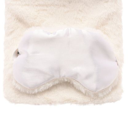 Snug Hot Water Bottle & Eye Mask Set - White