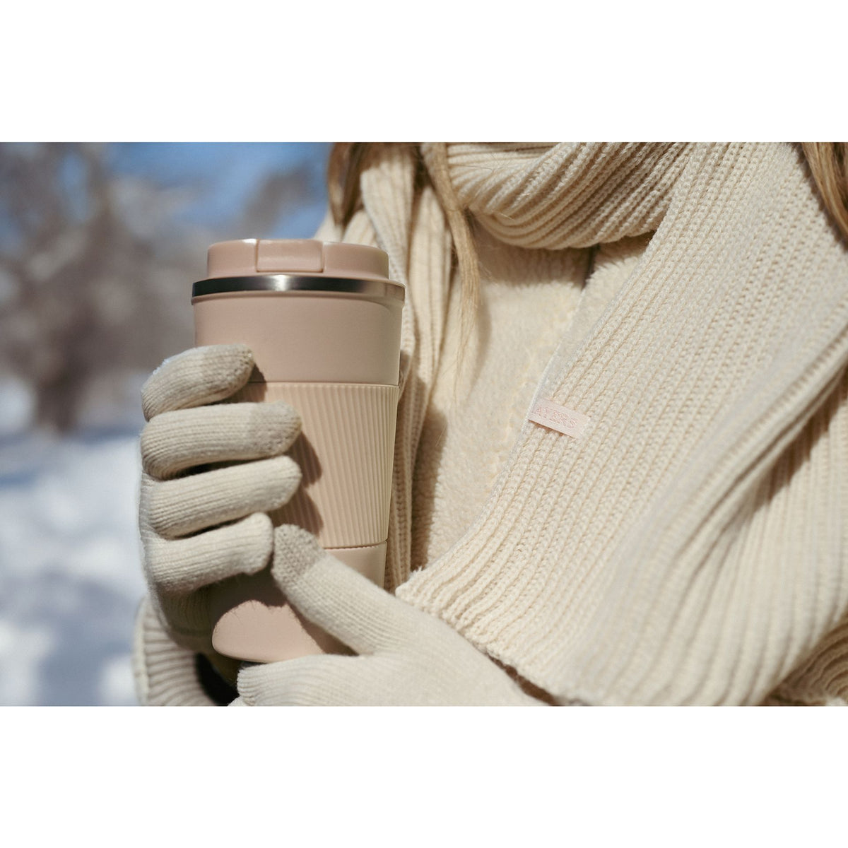 Cosy Knit Hat Glove & Scarf Gift Set For Her - Ivory