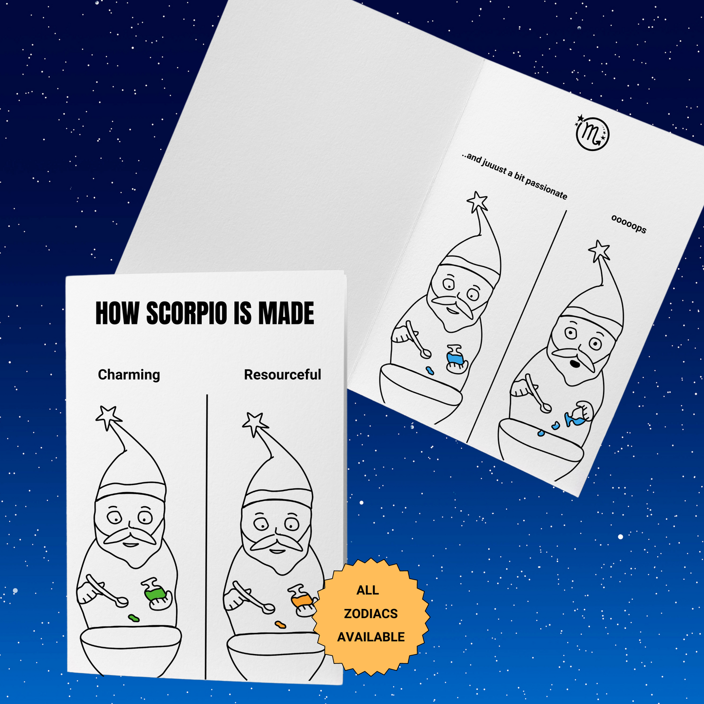 Scorpio Zodiac Card
