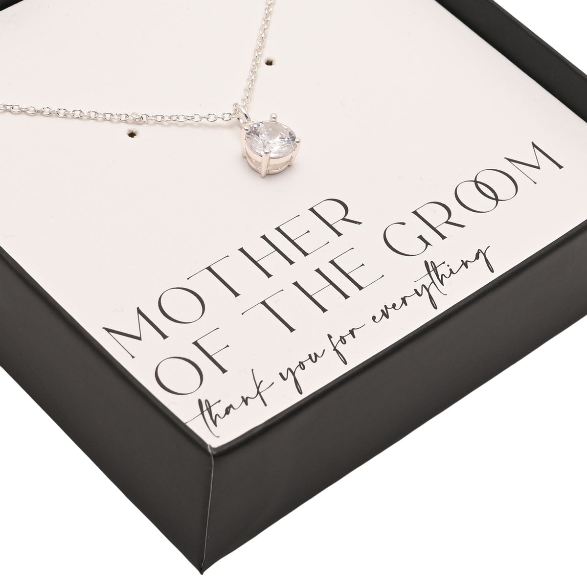 Amore Silver Plated Necklace Crystal Pendant - Mother Of The Groom