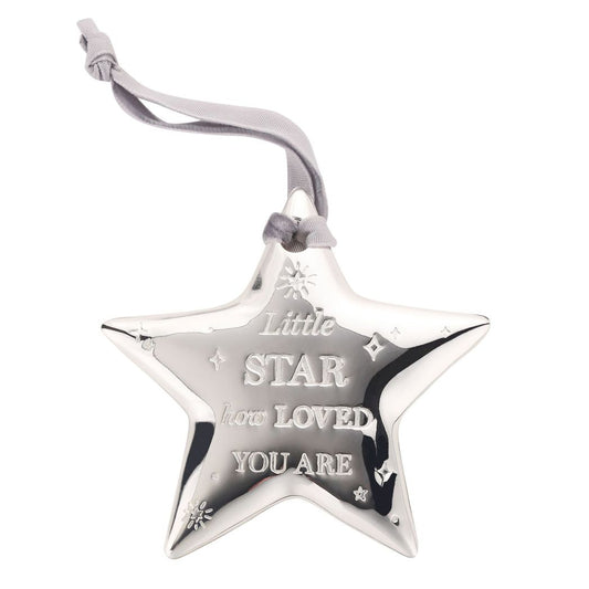 Baby Gift Silver Plated Star Plaque