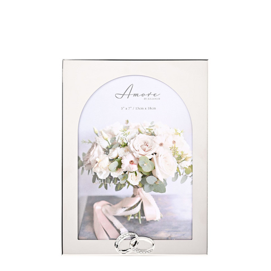 Wedding Anniversary Photo Frame With Rings 5" x 7"
