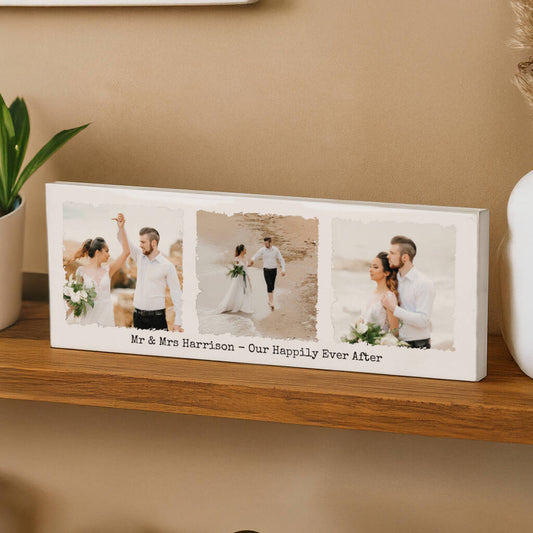 Anniversary Gifts For Couples Photo Mantel Block