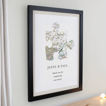 Anniversary Gifts Personalised Jigsaw Map Location Print