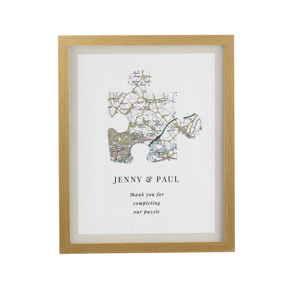 Anniversary Gifts Personalised Jigsaw Map Location Print
