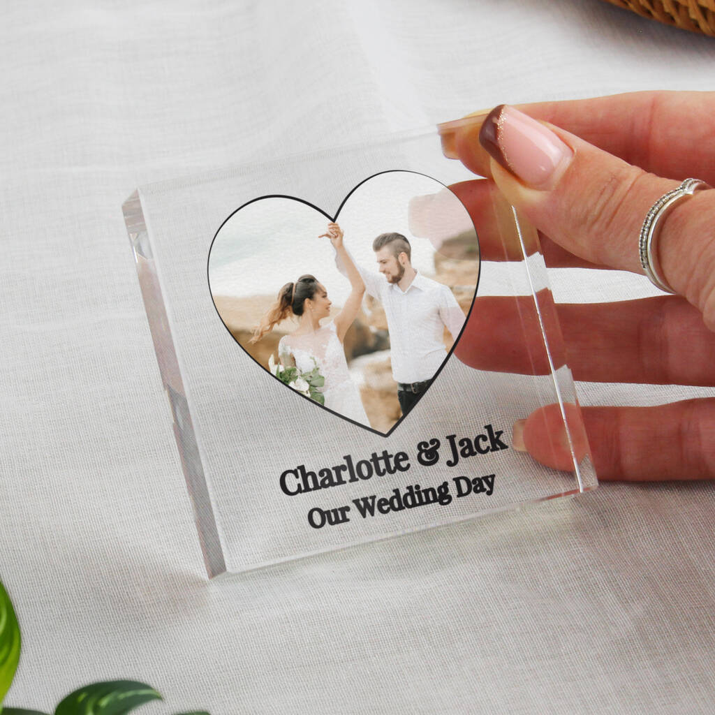 Anniversary Gifts Personalised Photo Glass Ornament