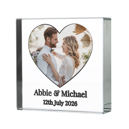 Anniversary Gifts Personalised Photo Glass Ornament