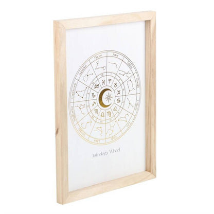 Astrology Wheel Gold Foil Art Print Home Decor