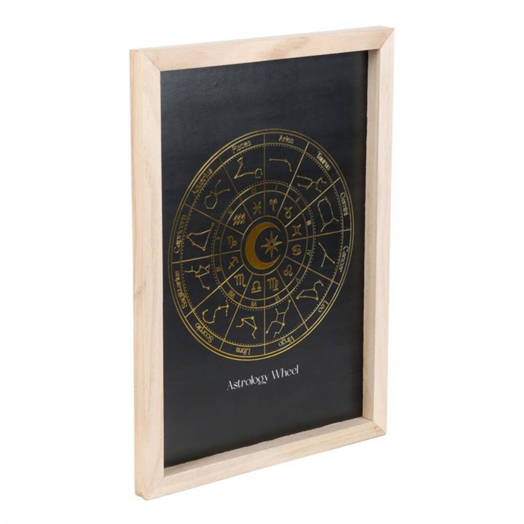 Astrology Wheel Gold Foil Art Print Home Decor