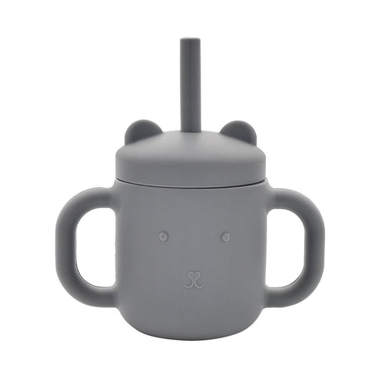 Baby Silicone Sippy Cup Blue/Grey