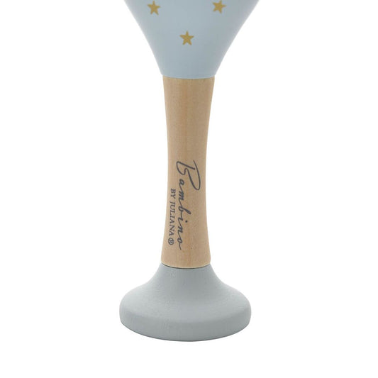 Baby Toy Wooden Maracas Rabbit Blue
