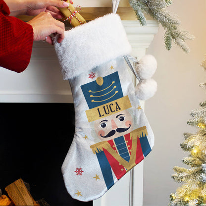 Baby Boy First Christmas Stocking Personalised Nutcracker Stocking For Children